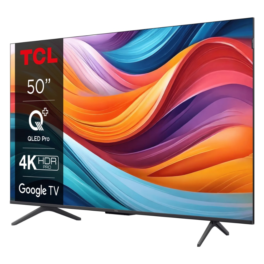 Televizor Smart TCL 50T7B, 126 cm, 4K UHD, QLED, HDR, Seria T7B, Clasa F