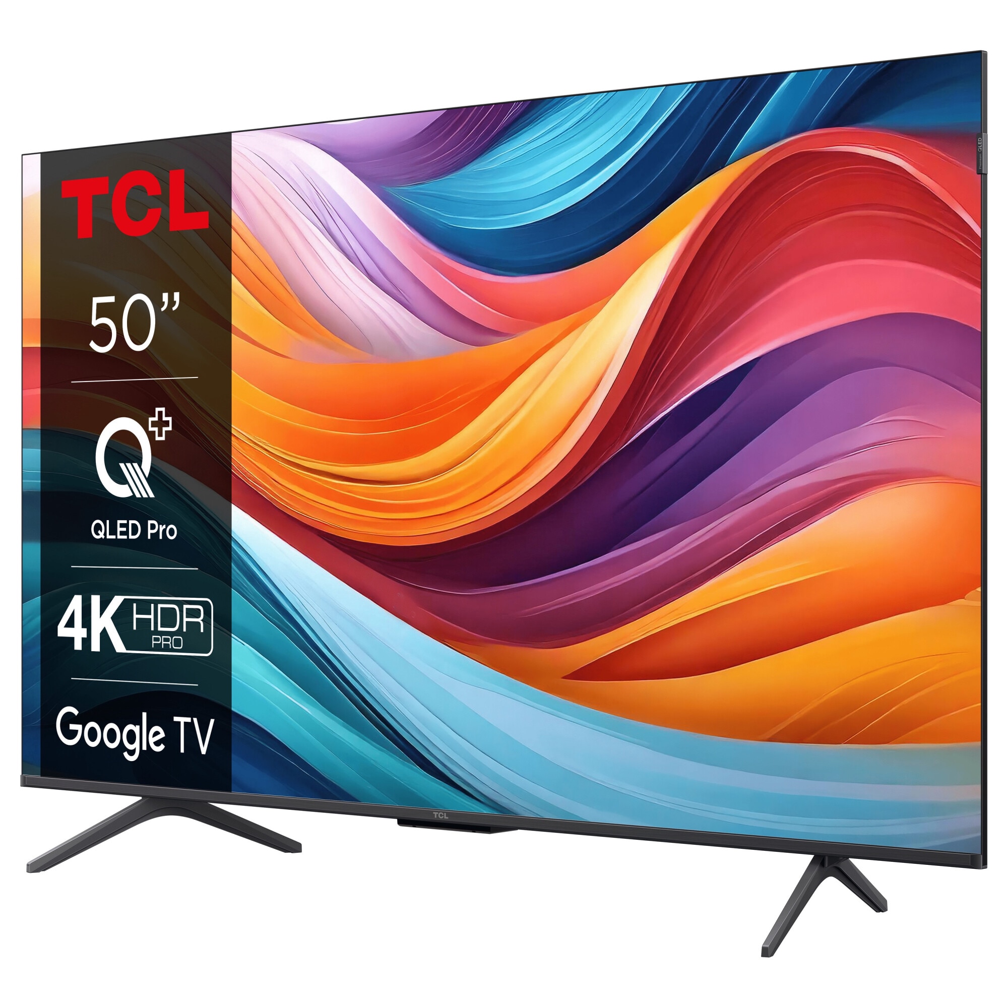 Televizor Smart TCL 50T7B, 126 cm, 4K UHD, QLED, HDR, Seria T7B, Clasa F