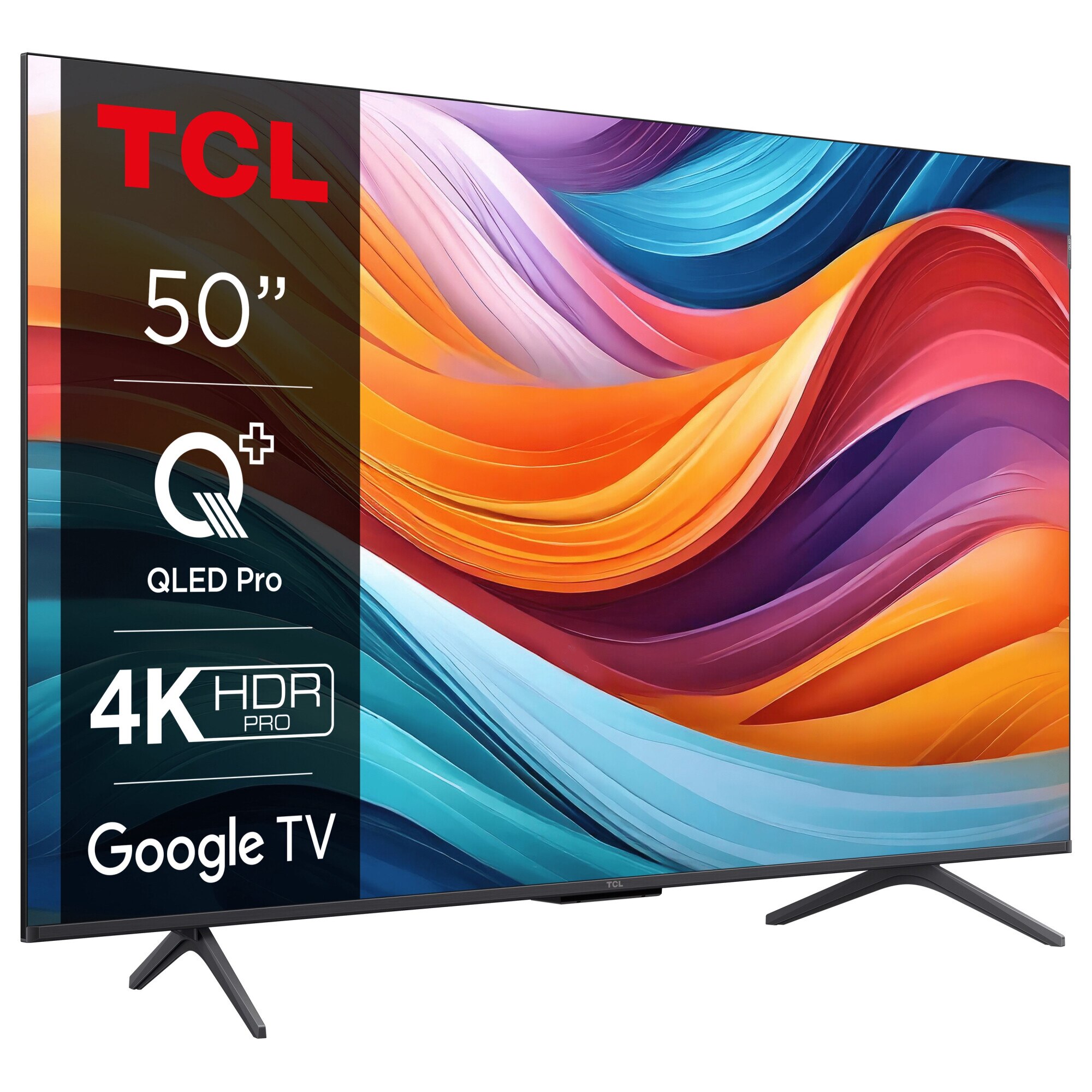 Televizor Smart TCL 50T7B, 126 cm, 4K UHD, QLED, HDR, Seria T7B, Clasa F