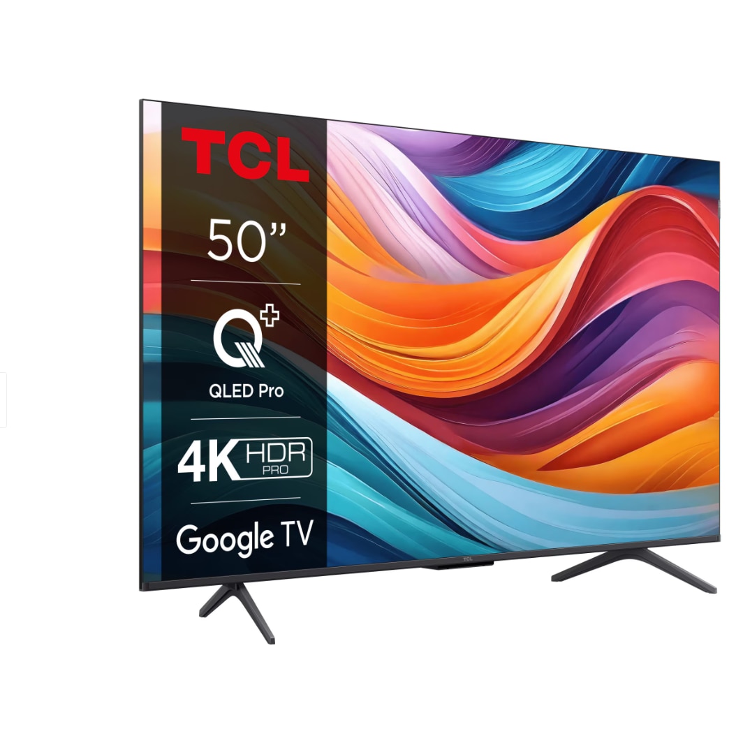 Televizor Smart TCL 50T7B, 126 cm, 4K UHD, QLED, HDR, Seria T7B, Clasa F