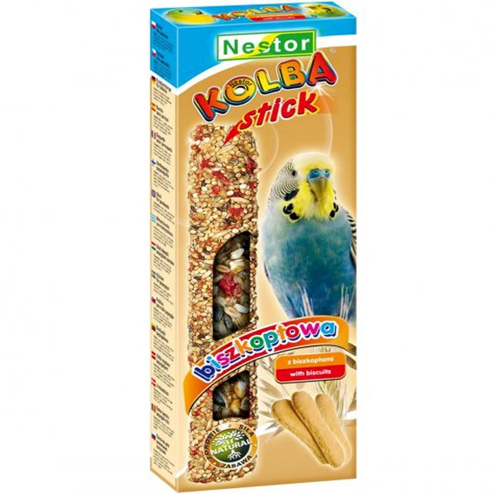 Stick cu biscuiti, pentru perusi, Nestor, 1 cutie x 2 buc