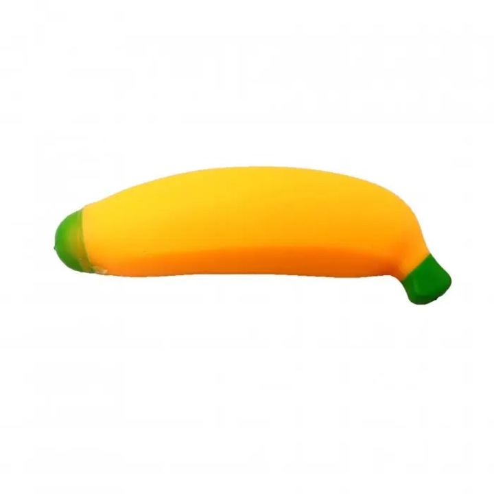 Jucarie Antistres Squeeze, Model Banana, Galben, 14 cm, Pentru Copii, Dalimag
