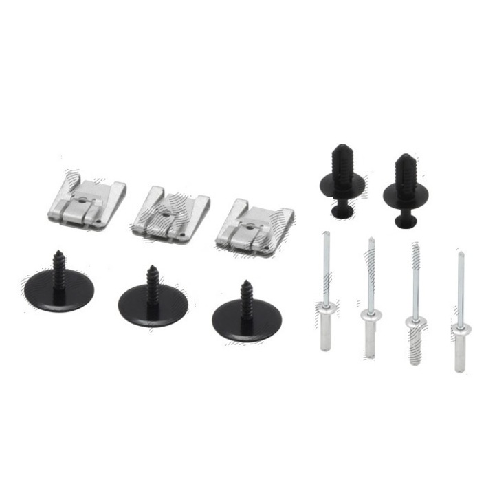 Set cleme fixare spoiler bara MERCEDES Clasa A (W176), 06.2012-08.2018, Clasa B (W246), 09.2011-02.2019, 12 buc/set, Scut sub bara protectie