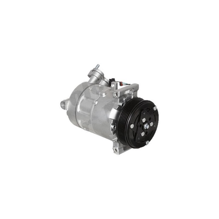 Compresor aer conditionat Ford B-MAX, C-Max, 2011-, Focus 2011-, Modeo, S-Max 2006-, Mazda 3 BL, 5, 2010-, Volvo S40/V50 2004-, C30, S60/V60 2010-, V40 V70, motorizare 1.6 TDCI, 70kw, diesel, rola curea 110 mm, 6 caneluri, tip Sanden: PXV16