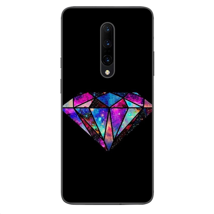 Husa compatibil cu OnePlus 7 Pro Silicon Gel Tpu Model Diamond Black
