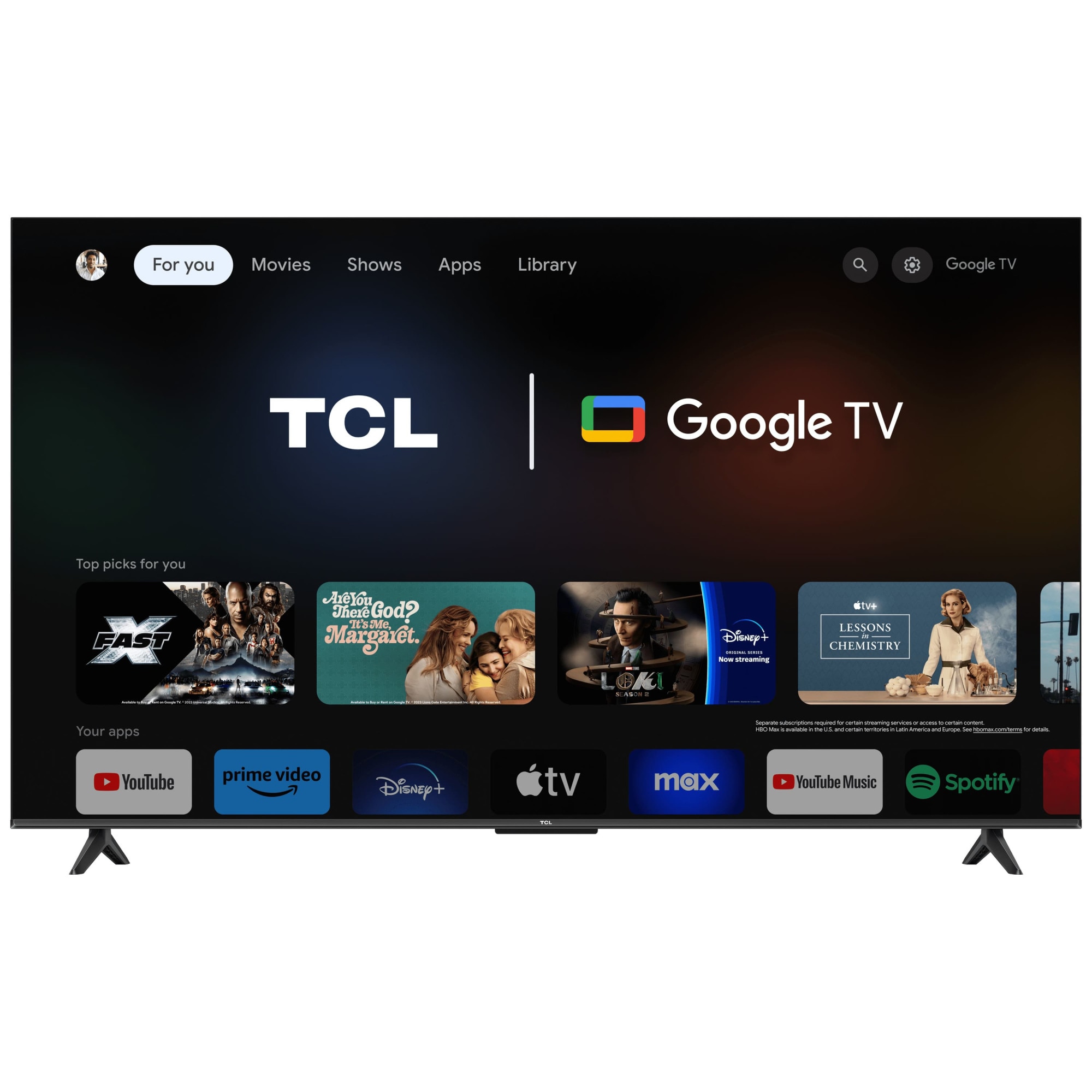 Televizor TCL LED 65V6B, 164 cm, Smart Google TV, 4K Ultra HD, Clasa E