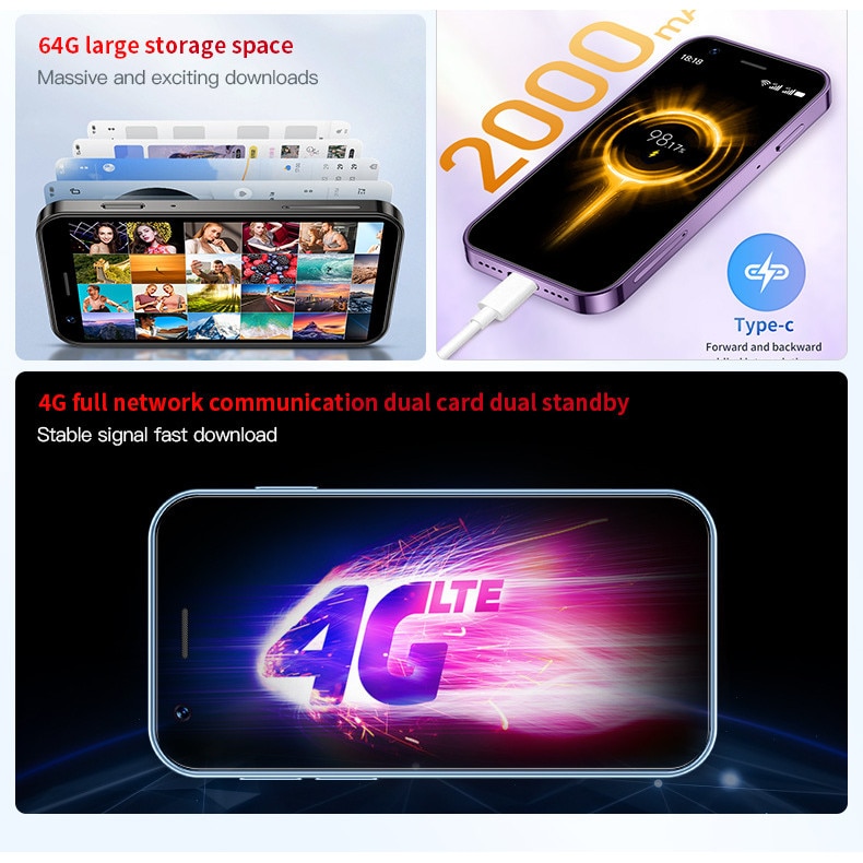 Telefon Mobil Mini SOYES XS16, Bluetooth, Dual SIM, 4G, 3GB RAM