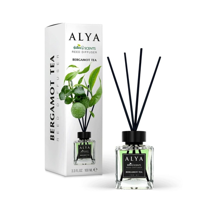Bergamot Tea Szoba illatosító, Alya, Reed diffúzor, 100ml