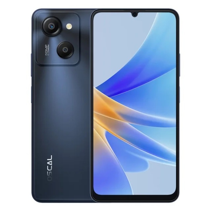 Mobiltelefon Oscal MODERN 8 szürke, 4G, 6,75" HD+, 8 GB RAM (8 GB + 8 GB bővíthető), 256 GB ROM, 50 MP, Android 13, Unisoc T616, 6000 mAh, Dual SIM