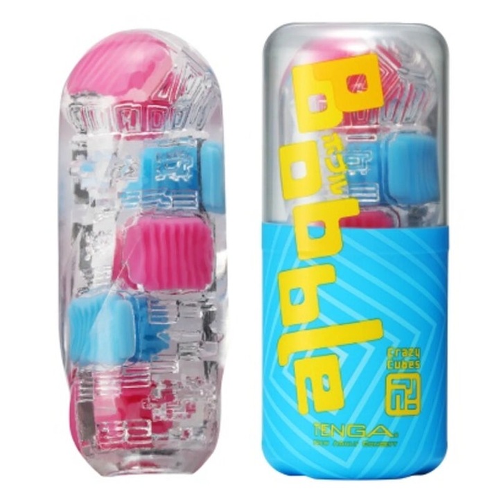 Vagina maszturbátor, TENGA Bobble Crazy Cubes, 16,5 cm