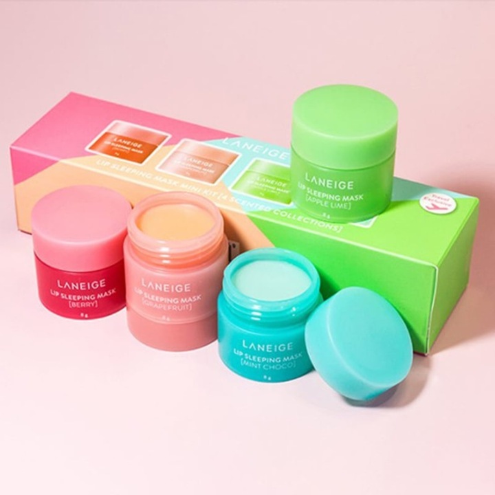 Set de 4 Masti de Buze Hidratante, Multicolor, Efect de Umplere si Calmare, Aroma de Fructe de Padure