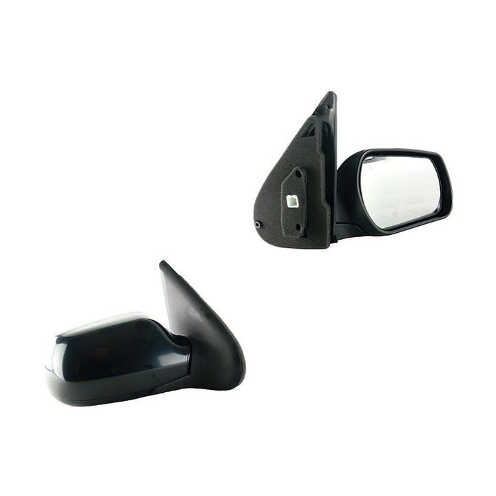 Външно огледало Mazda 2 (Dy) 04.2003-10.2007 дясно изглед Макс изпъкнал хром черен корпус ел. регулиране с отопление