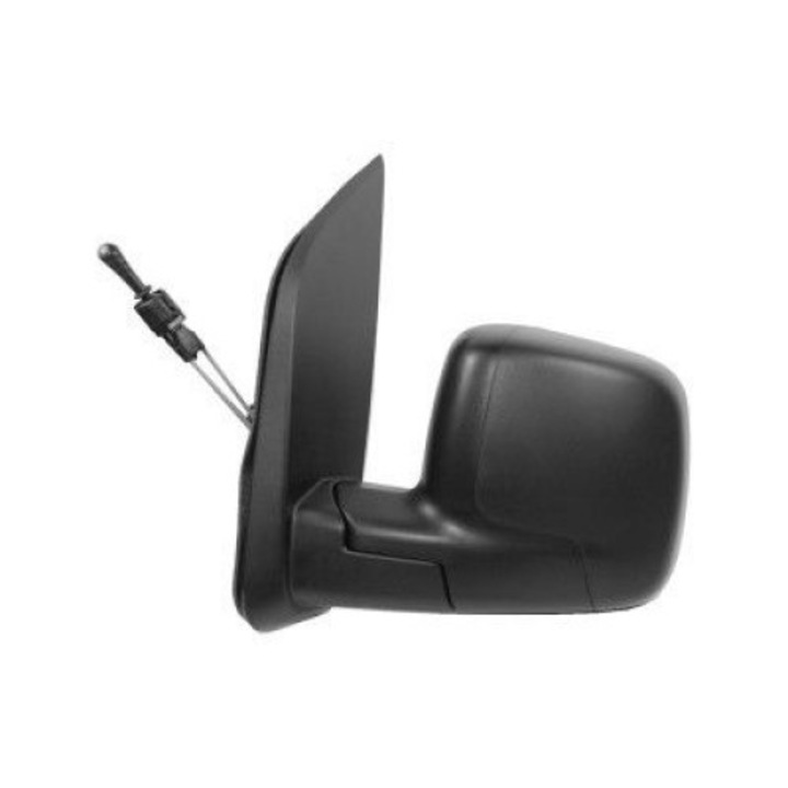 Външно огледало Citroen Citroen Nemo (Aa), 10.2007-, Fiat Fiorino/Qubo 10.2007 -, Peugeot Bipper 10.2007 -, Ляво, ръчно, на лост, Без подгрев, черен корпус, Конвекс, View Max, 735460570, 735462099, 8153VG 2391511M