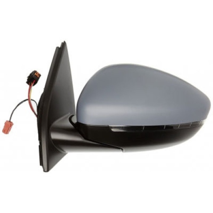 Külső tükör Peugeot 308, 10.2013-09.2021, Bal oldal, króm üveg színű, domború üveg, alapozott házzal, fűtéssel, elektromos állítás, 1610707180, 1610707780, 1610708080, 828070