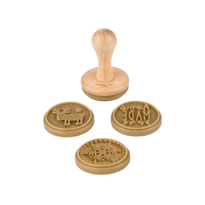 Set 4 piese forma personalizare biscuiti tip stampila, diametru 6.3 cm, Ernesto