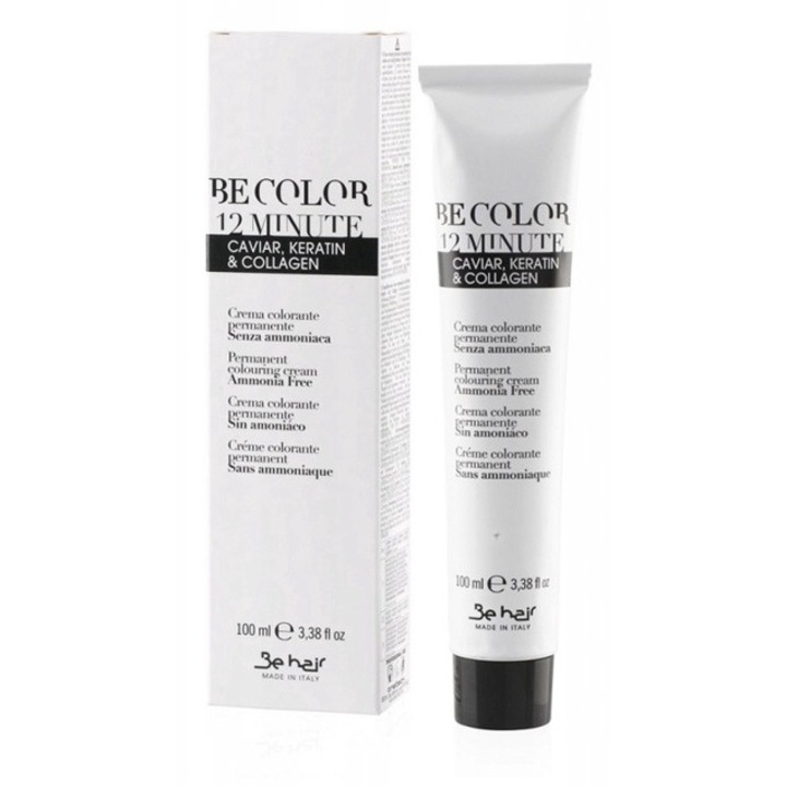 Vopsea de par Be Color, fara amoniac, acoperire 100% a firelor albe, 9.3, 100ml, Saten deschis