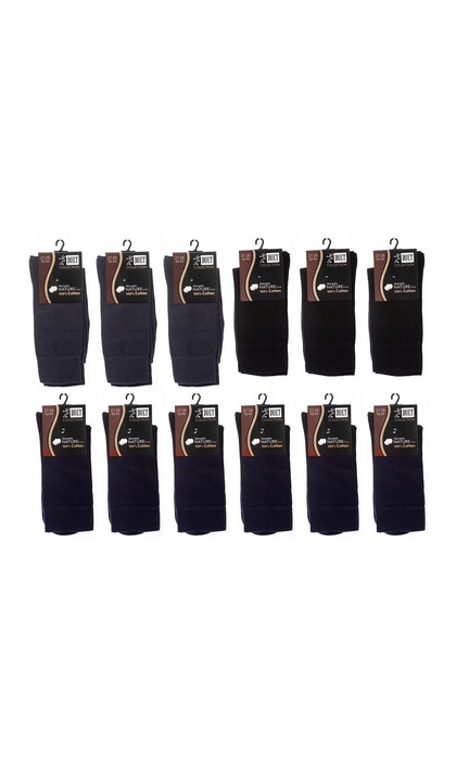 12 x sosete 100% bumbac sosete barbati 42-44