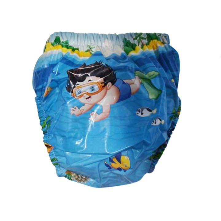 Chiloti de trecere la olita refolosibili pentru baieti Mini Junior CHREMJ-05, Albastru 3+ ani