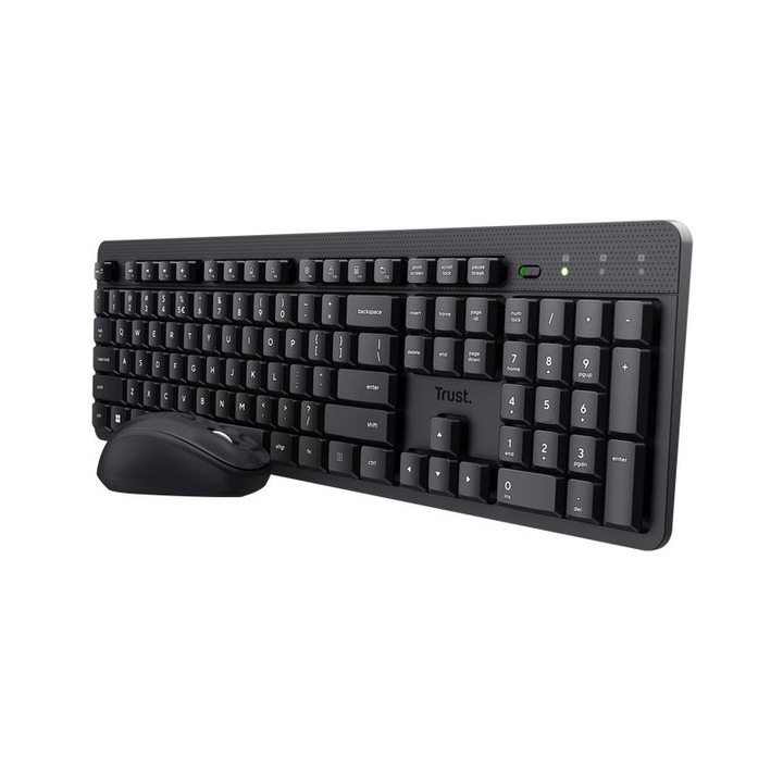 Trust Ody II Silent Wireless Keyboard & Mouse Set Black HU, 236120, Billentyűzet