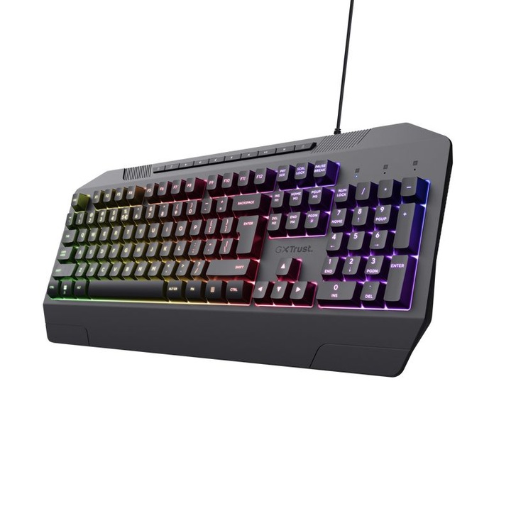 Trust GXT 836 Evocx RGB Vezetékes Gaming Billentyűzet - Magyar (25348)