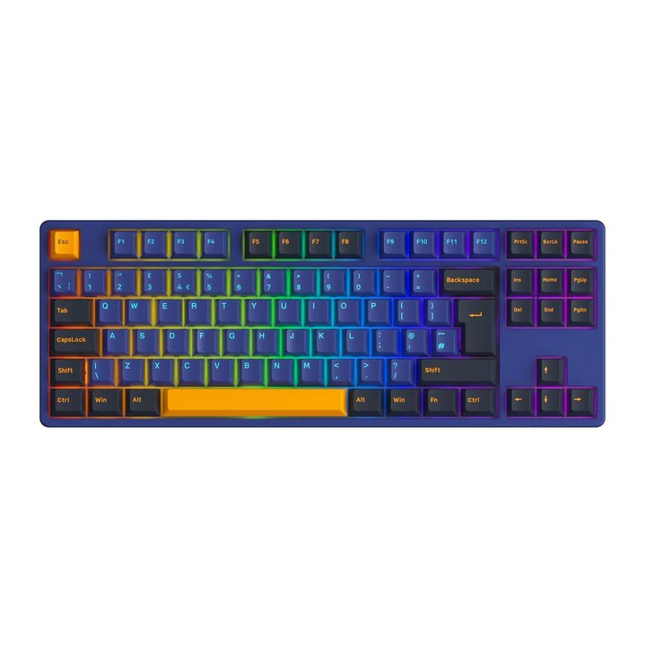Tastatura Akko 5087B Plus Horizon, mecanica, RGB, fara fir, TKL