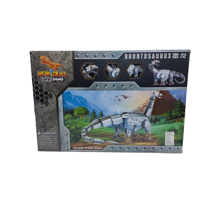 Dinozaur constructor, plastic, 601 piese