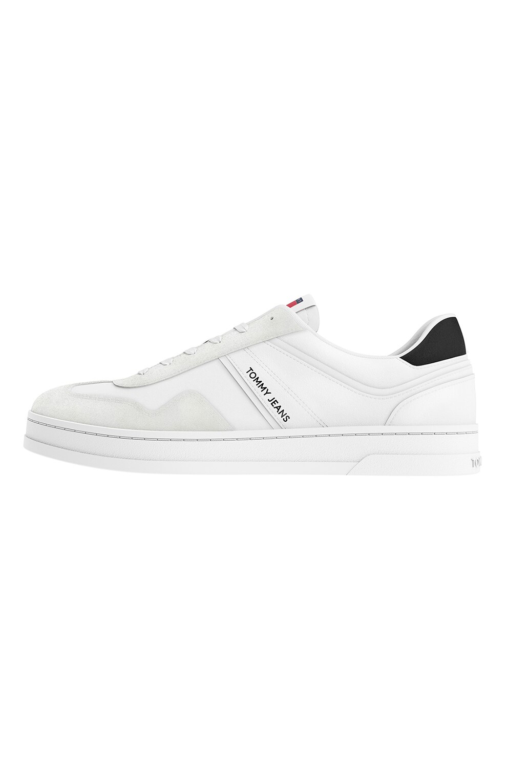 Tommy Jeans, Pantofi sport cu sireturi si detaliu logo, Gri