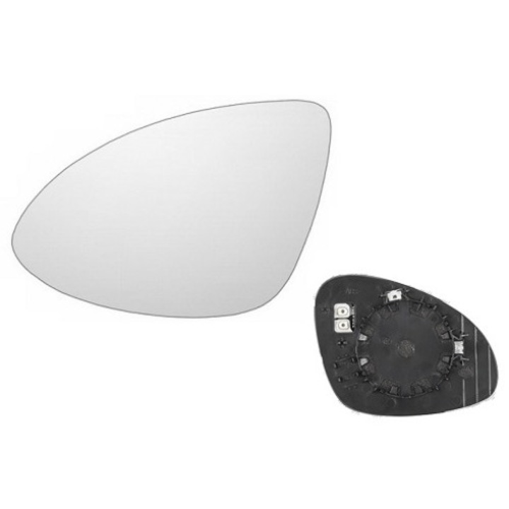 Külső tükör üveg tartókonzollal Porsche Cayenne (92a), 2010.04-2014.12., Bal, fűthető, aszférikus üveg, króm, kamerás tükrökhöz, Nézet Max