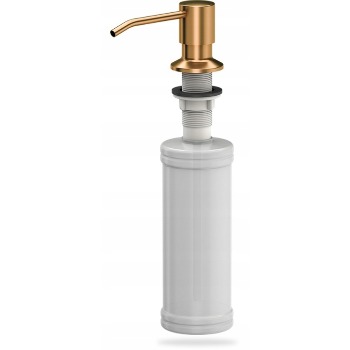 Dozator de sapun, Quadron, Keira, inaltime 25 cm, capacitate 350 ml, culoare cupru