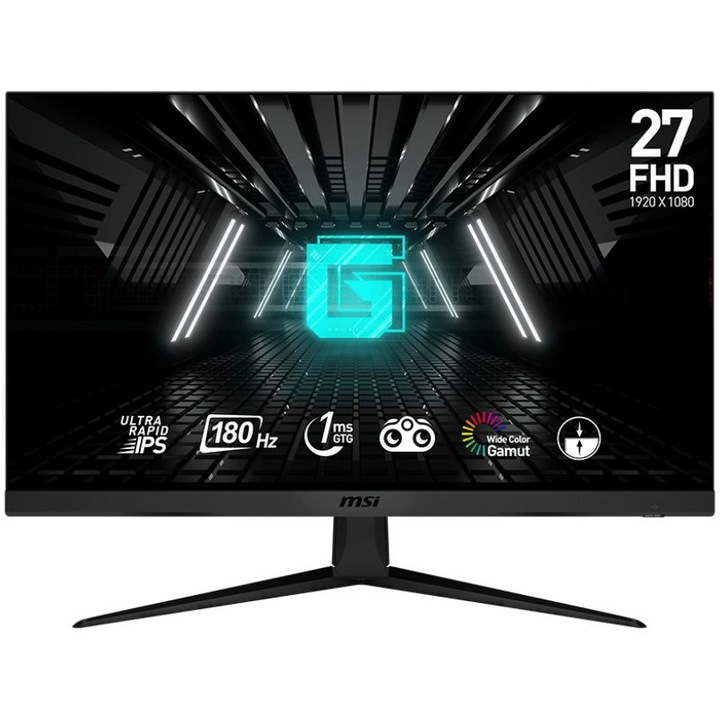 MSI G2712F IPS LED gaming monitor, 27", Full HD (1920x1080), 180Hz, 1ms, Adaptive-Sync, Night Vision, 2x HDMI, Display Port, VESA, Fekete