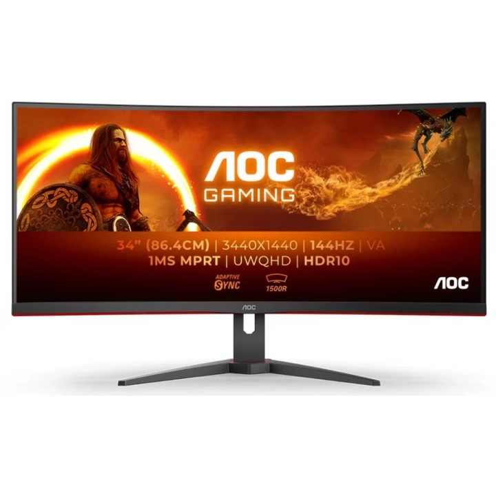 LED monitor, AOC, 3440x1440, Többszínű