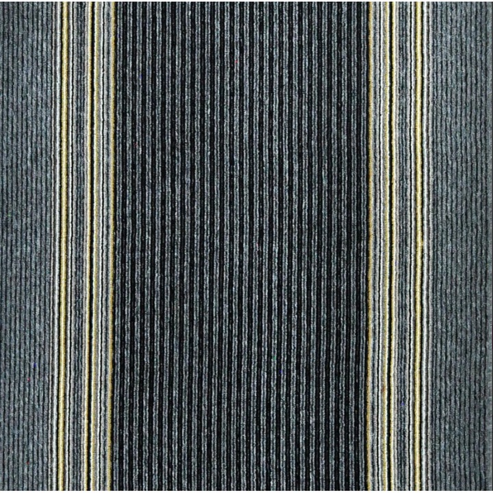 Traversa bucatarie gri, cu linii verticale crem, 100x150 cm