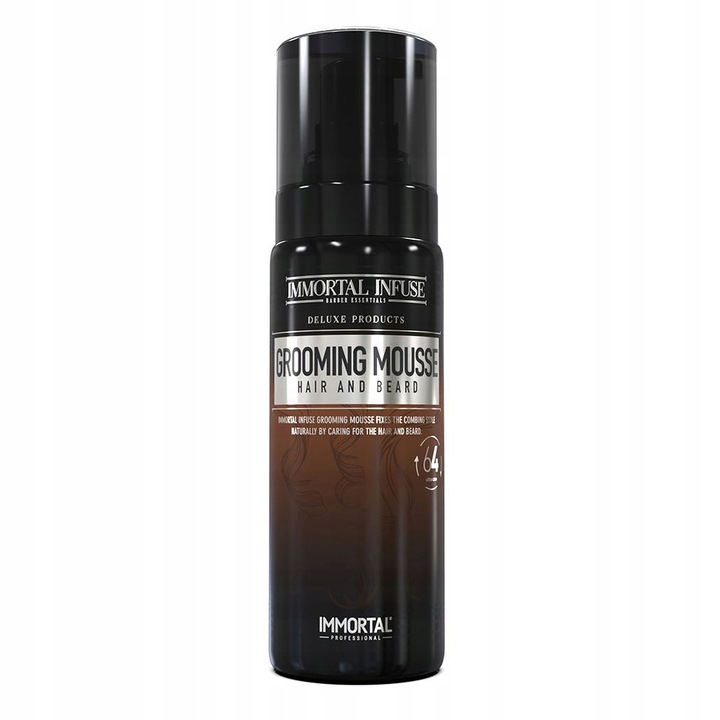 Пяна за грижа за коса/брада, Immortal, Grooming Mousse, Натурални екстракти, 150мл