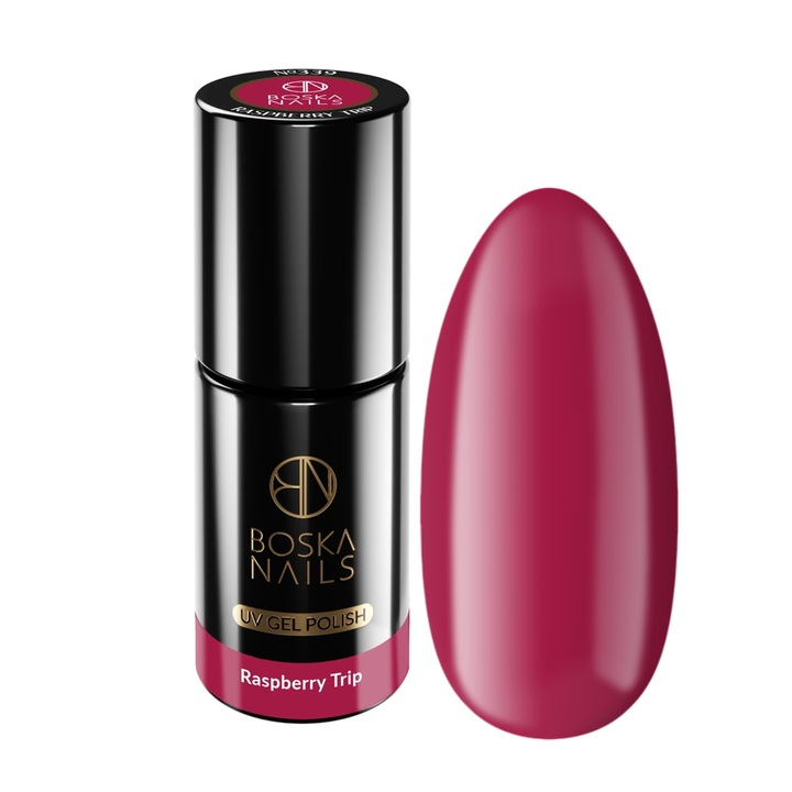 Lac de unghii hibrid Boska Nails Raspberry Trip, malin, 6ml