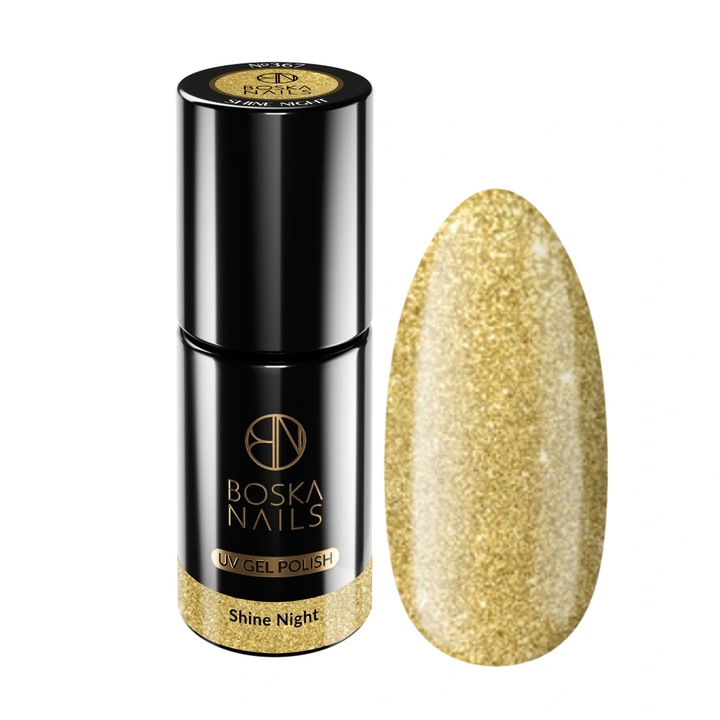 Oja Boska Nails, Shine Night, crem cu sclipici, 6ml