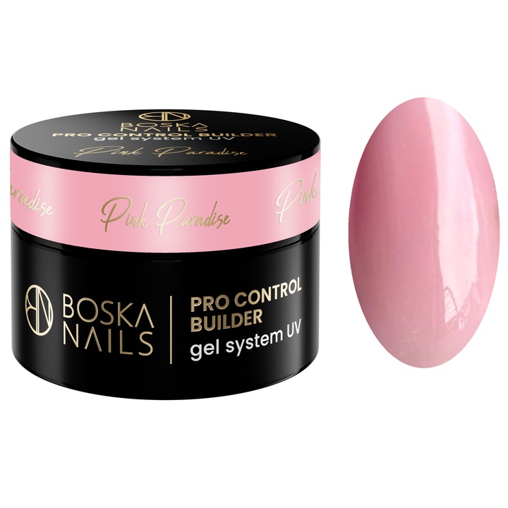 Gel constructie unghii Boska Nails Pro Control Builder, Pink Paradise, 50ml, roz