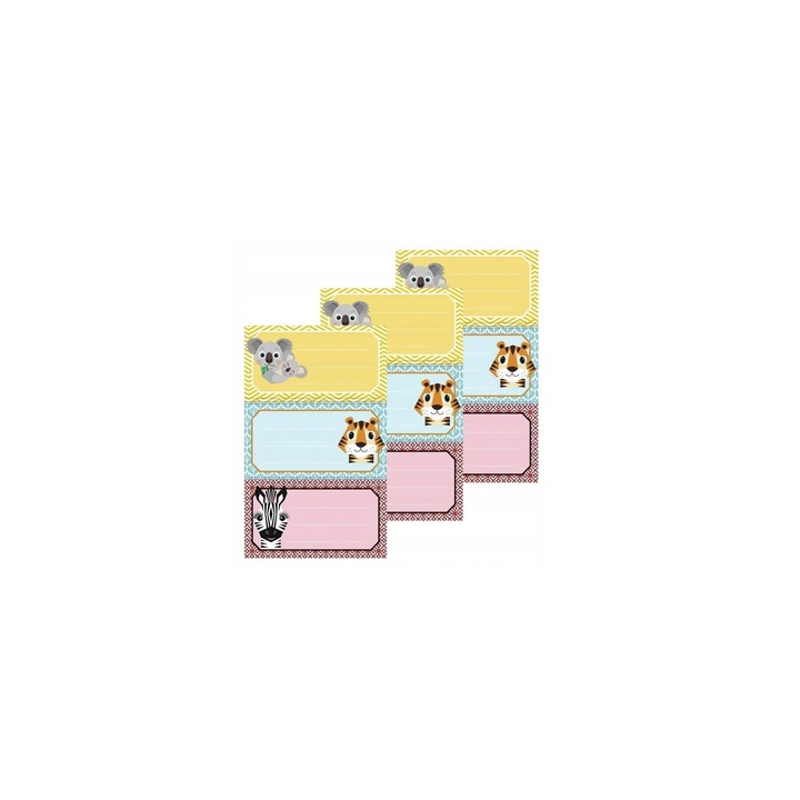 Set 9 etichete autocolante pentru caiete, carti, 8 x 4cm, Herlitz