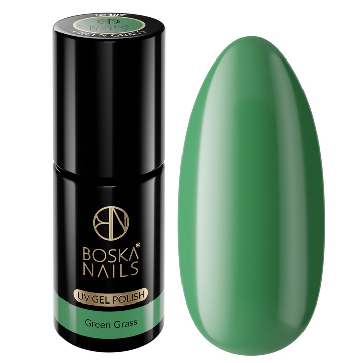 Lac de unghii hybryd Boska Nails Green Grass No 407, 6ml, Verde