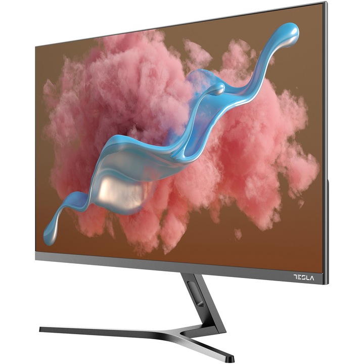 Монитор Tesla LED, 24MC645GF, 24", IPS, FHD (1920x1080), 100 Hz, 6 ms, Anti-glare, FreeSync, 1x HDMI 1.4, 1x DP 1.4, 1x VGA, TYPE-C (5V/15W, Display Port) , Клас Е, Сив