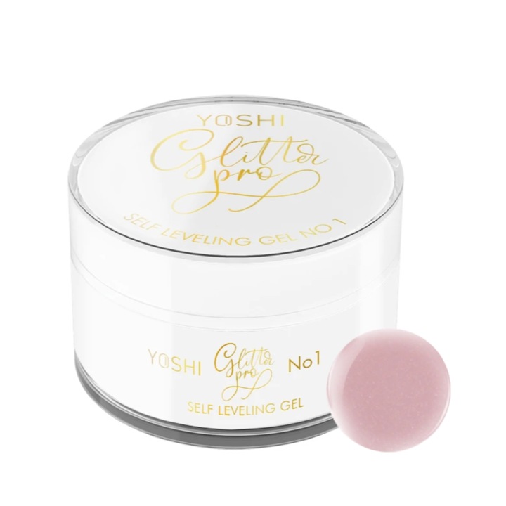 Gel Constructor Yoshi Glitter PRO No.1, Kryjacy, 50ml