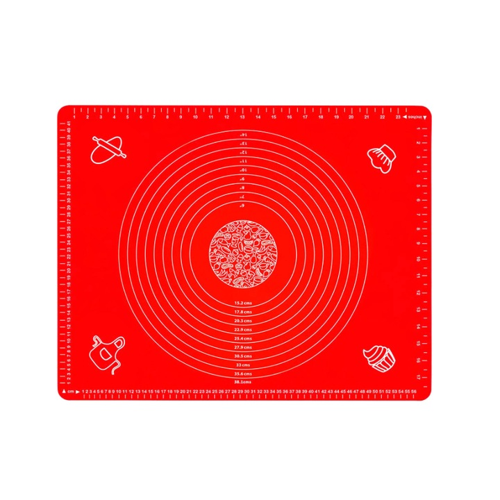 Covoras de Silicon pentru Aluat 44 x 64 cm Rosu G Glixicom®