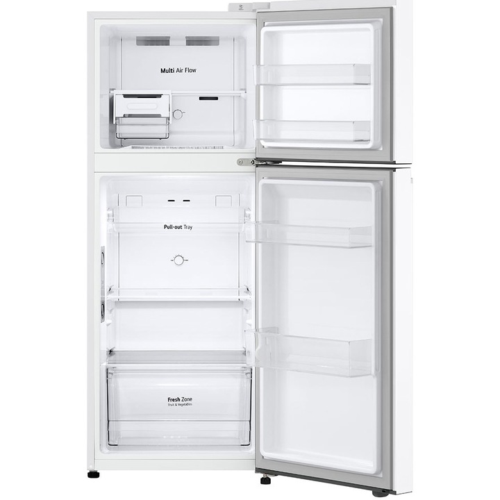 Хладилник с две врати LG GTBV22SWGKD, 217 л, No Frost, Инверторен Компресор, H 145 см, Клас Е, Бял