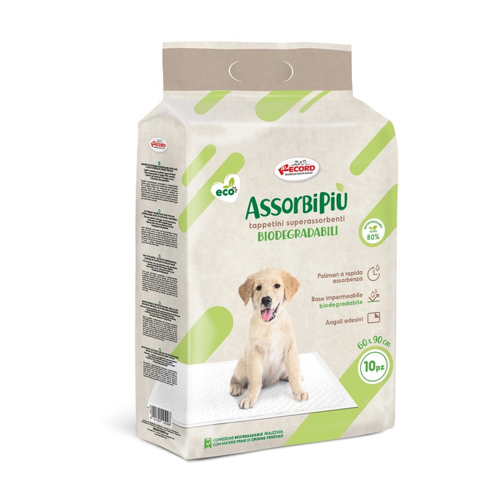 Covorase absorbante Assorbipiu Eco, biodegradabile, 60x90cm, 10buc