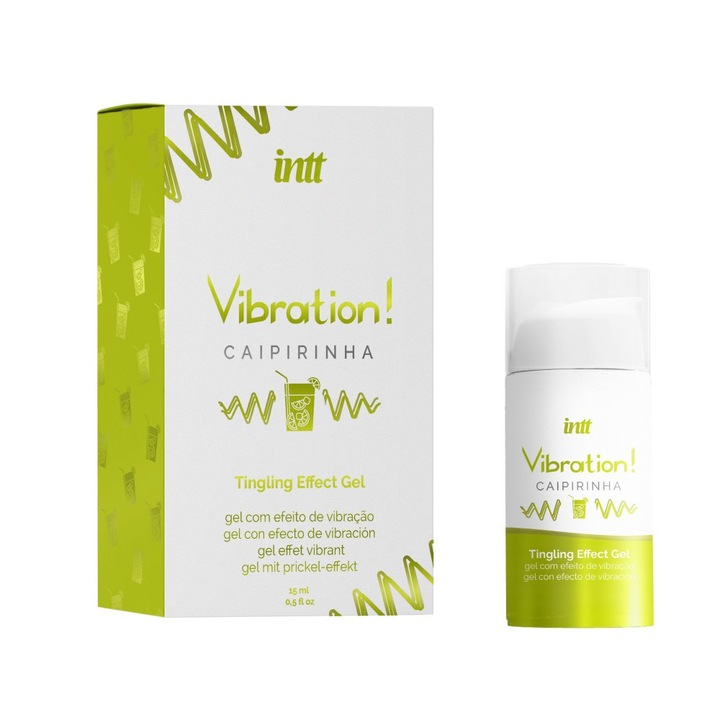 Гел за стимулация и възбуда INTT Vibration!, CAIPIRINHA, със загряващ ефект, БЯЛ, Унисекс, 15 мл
