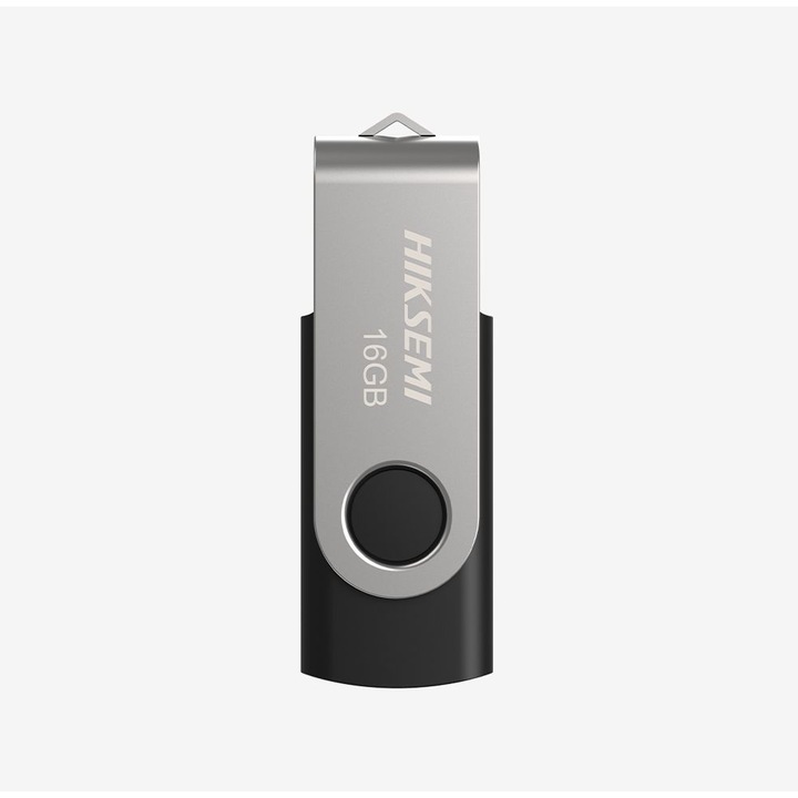Memorie USB HIKSEMI M200S, 8GB, rotativa, negru/gri