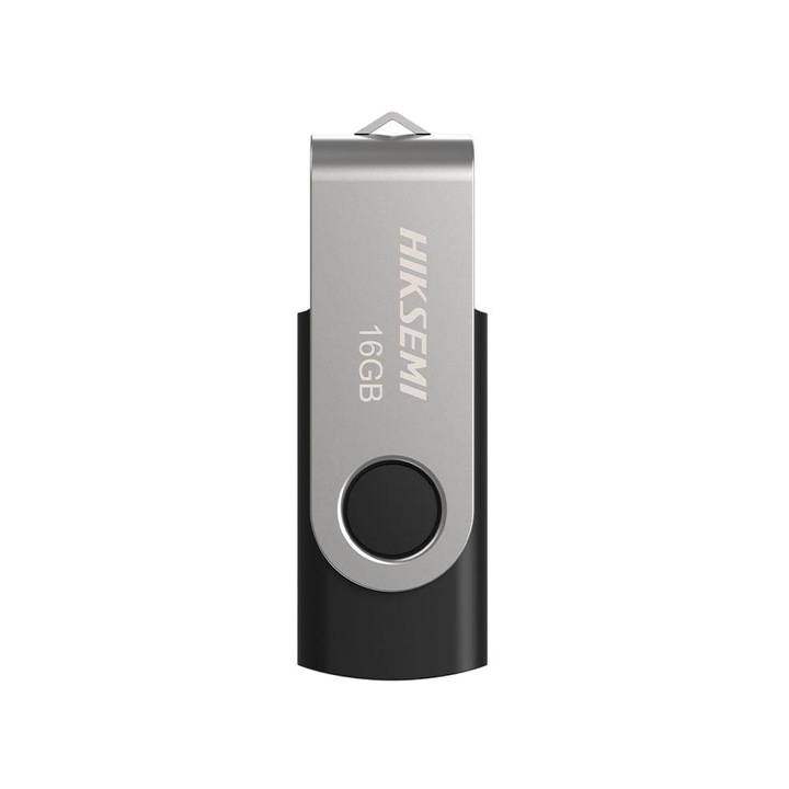 Memorie USB, HIKSEMI M200S, 16GB, rotativa, negru/gri