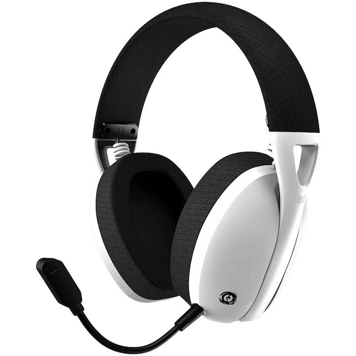 Безжични слушалки Gaming Canyon EGO GH-13, 2,4 Ghz връзка с донгъл, Bluetooth 5.2, Kабелна връзка Type-C, Бял