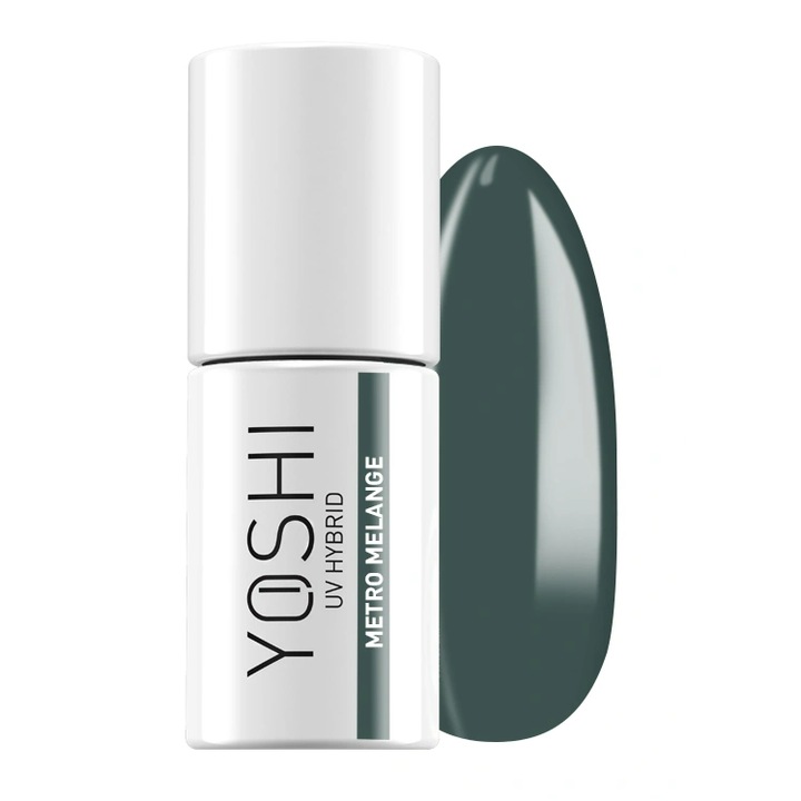 Lac de unghii hibrid Yoshi, Metro Melange, verde, 6ml