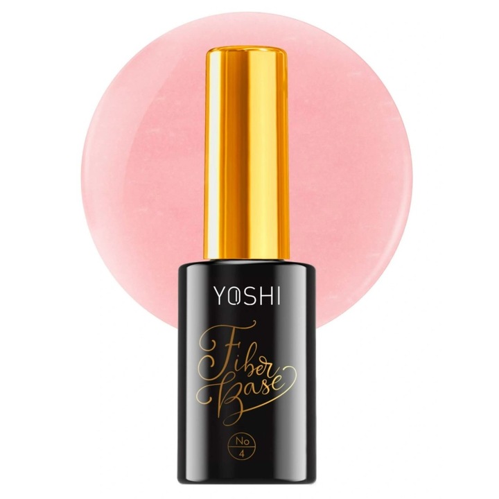 Baza pentru unghii Yoshi FIBER BASE No4, cu fibra de sticla, 10ml