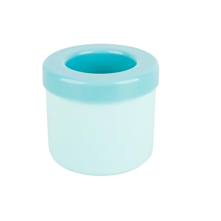 Forma cilindrica pentru cuburi de gheata, silicon, albastru, capac inclus